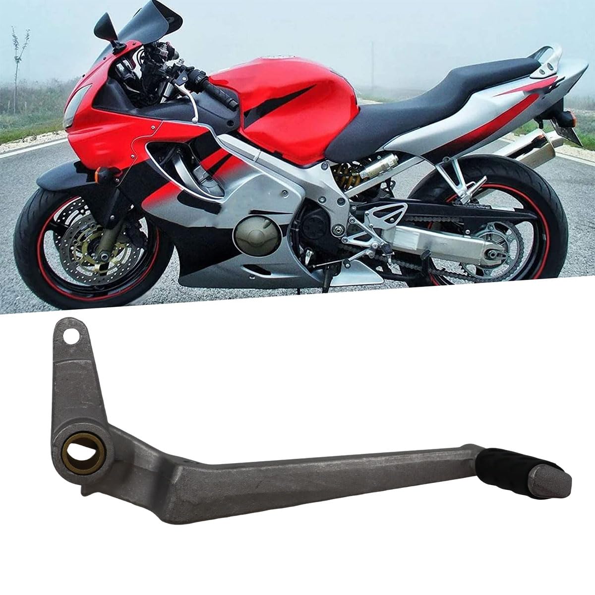 Leva freno posteriore a pedale, leva freno argento per moto, compatibile con i modelli 696, 796, 795 e M1100 (2009-2013).