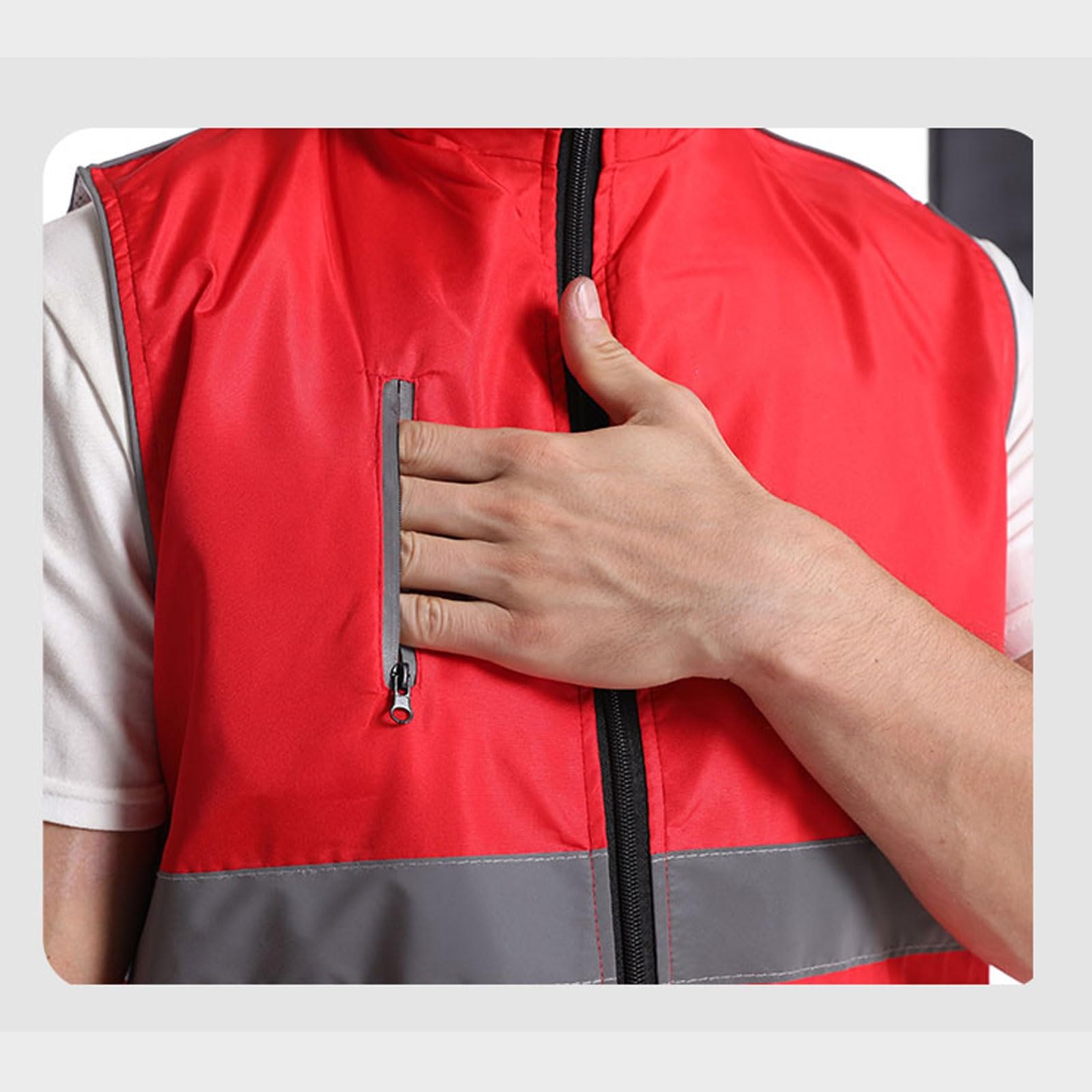 Chaleco reflectante de alta visibilidad, Chaleco de alta visibilidad, poliéster reflectante unisex multicolor múltiples tamaños