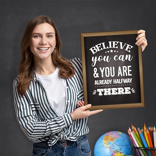 Miniatura 7 de DUAIAI 20 pósteres motivacionales industriales elegantes para decoraciones de aula, juego de tablón de anuncios, decoración de aula, citas