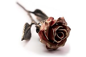 Hand Forged Wrought Iron Flower - Romantic Metal Gift of Everlasting Love