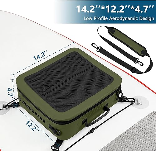 Miniatura 75 de Bolsa térmica impermeable de PVC para paddleboard, 12 latas, enfriador aislado suave para paddleboard, camping, kayak Azul oscuro