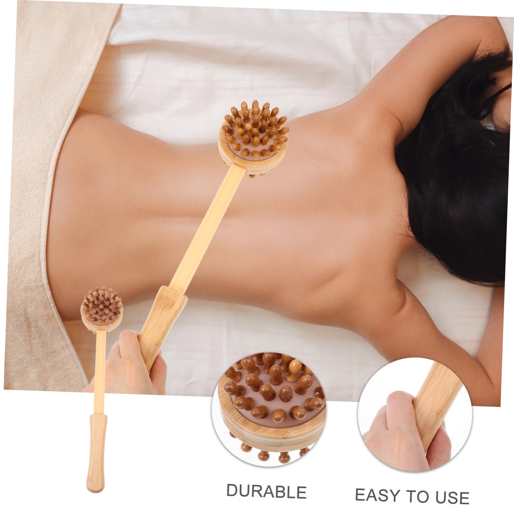 Healeved 2juegos Masajeador De Acupuntura De Madera De Masaje Portátil Para y Relajación Herramienta De Masaje De Bamboo Para Espalda y Cuerpo