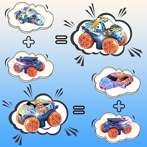 Miniatura 5 de CREAMKIDS - Auto de juguete reemplazable, solo pista de carreras, accesorio de pista de carreras con luces LED, compatible con la mayoría de pistas