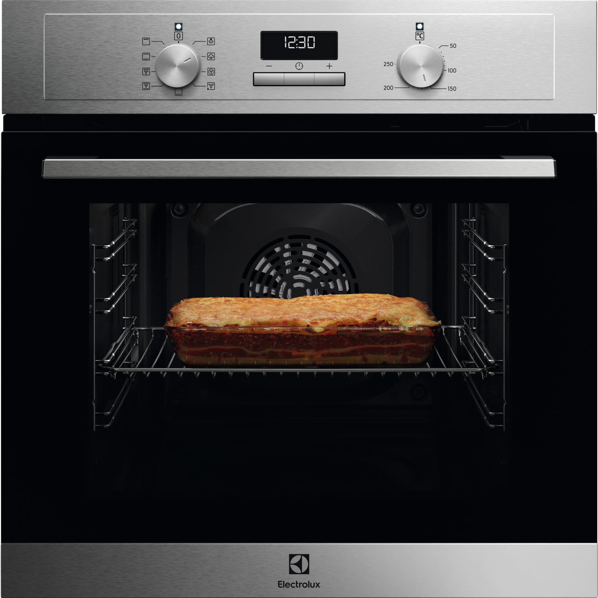 Electrolux Serie 600 Forno da Incasso a Vapore Multifunzione, Capacità 65 L, OED3H00BX, Pizza, SteamBake, AquaClean, 670 x654x635 mm. Inox, Classe A