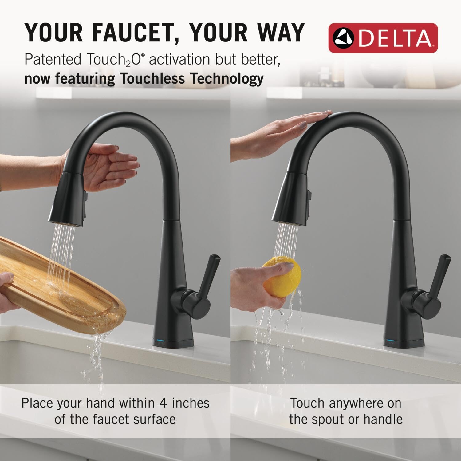 オーダイル デルタ Amazon.com: Delta Lenta Touchless Kitchen Faucet with Touch