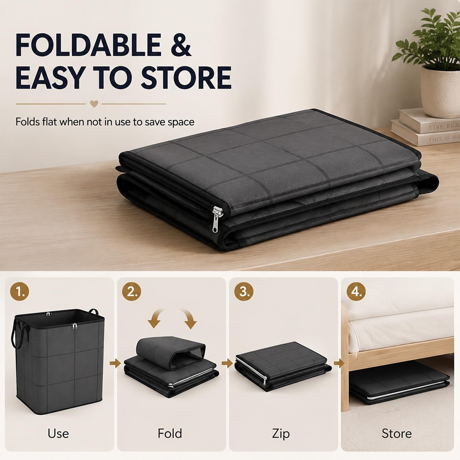 Capiente Contenitore Per Traslochi E Stoccaggio | Organizer In Tessuto Di Grande Capacità Con Cerniera Biancheria Da Letto E Vestiti; Sacche Pieghevoli Antipolvere(2PCS,100L)