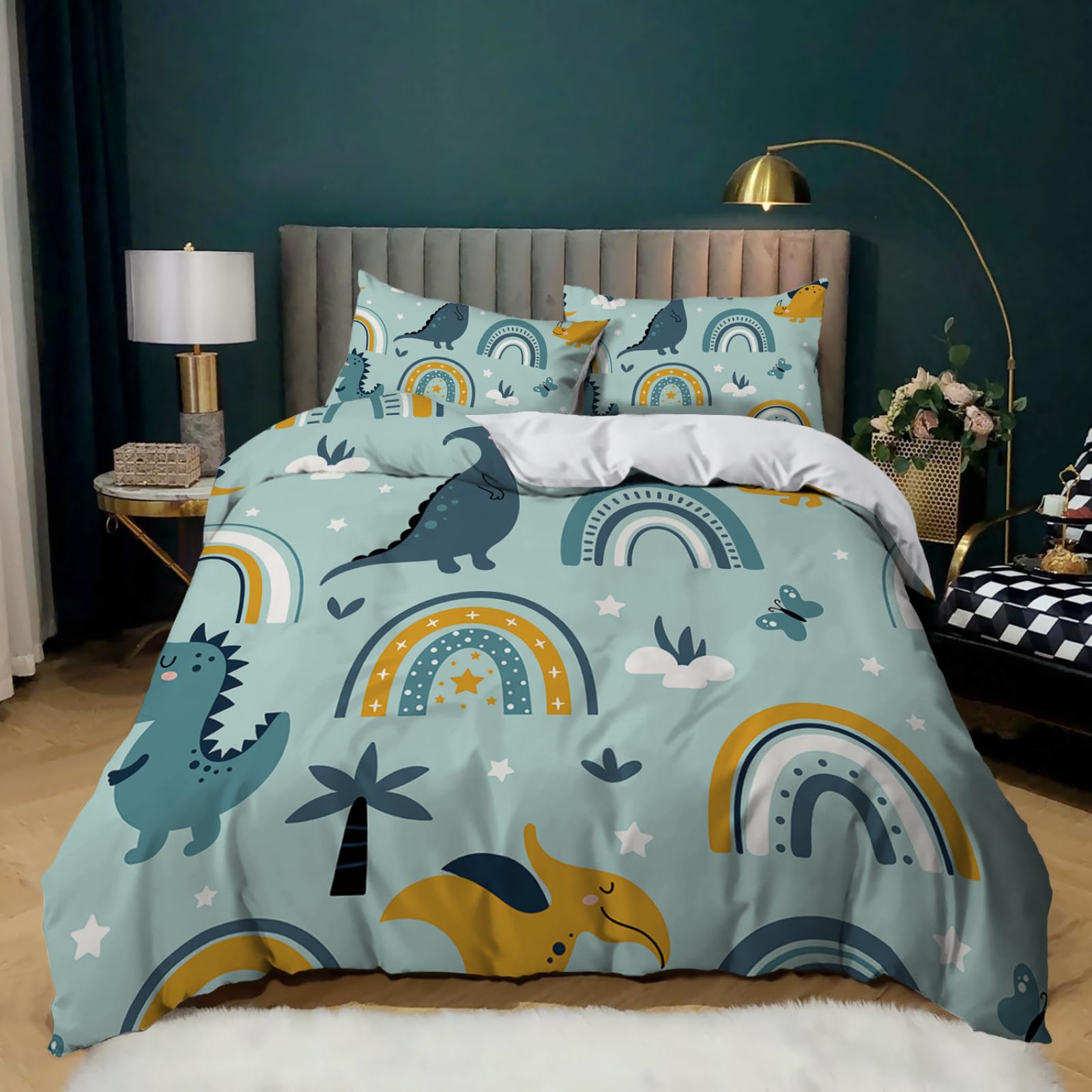 Edredon Infantil Fundas Nordicas Cama 90 Juvenil Dinosaurio De