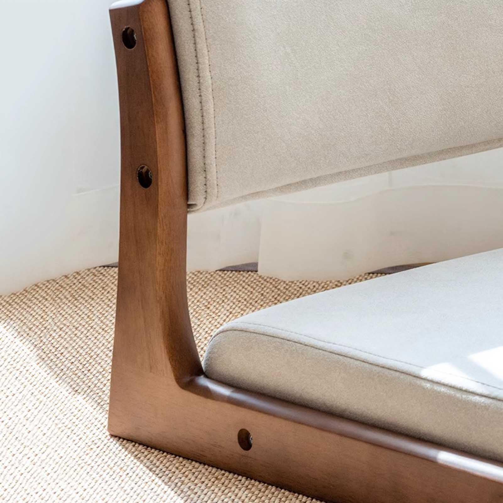 Sillón de meditación de Madera, japonés, sin Patas, Tumbona con Ventana, sofá cómodo para Leer y Ver la televisión.