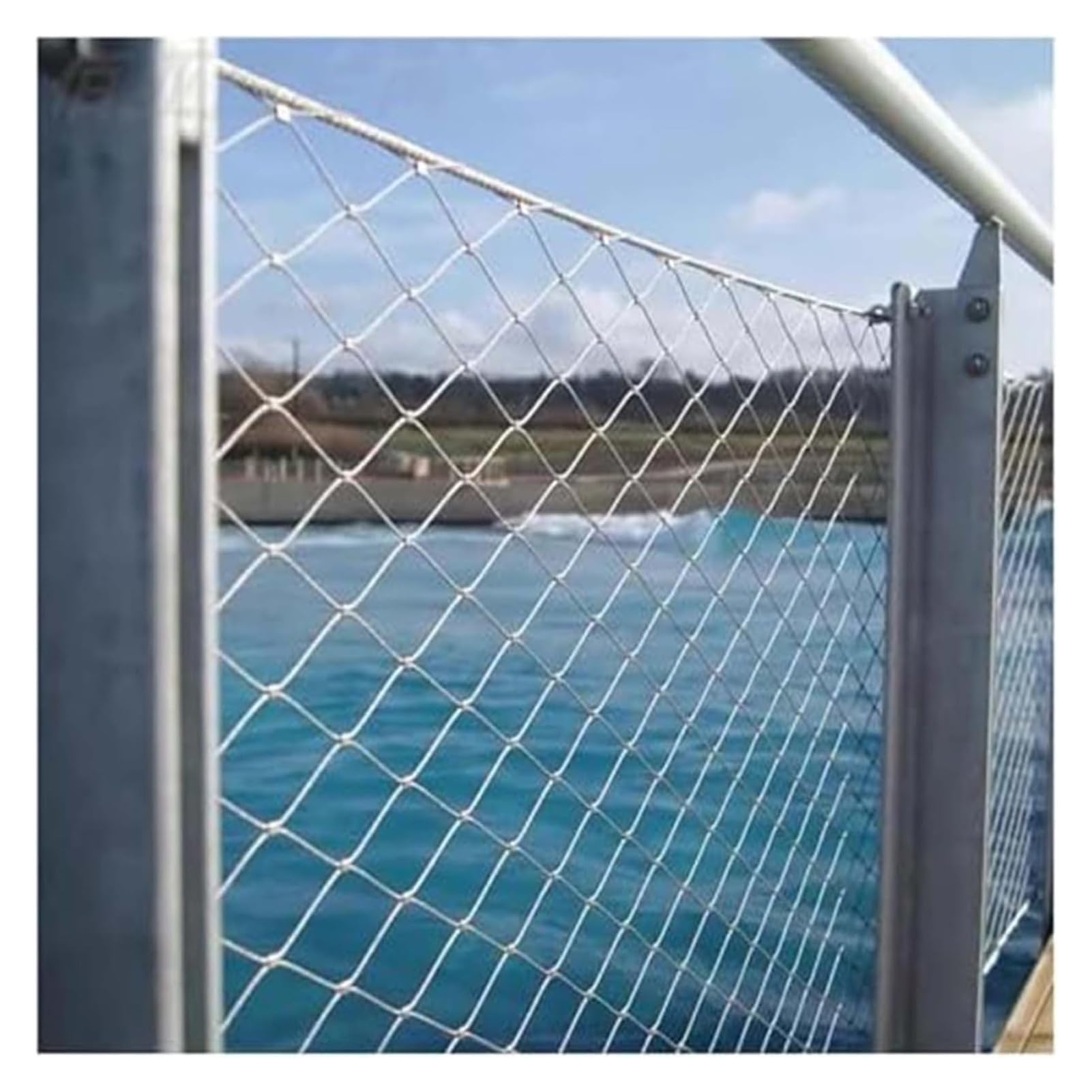 Filet de sécurité en acier inoxydable 304 de 0,8x8 m pour une protection extérieure durable