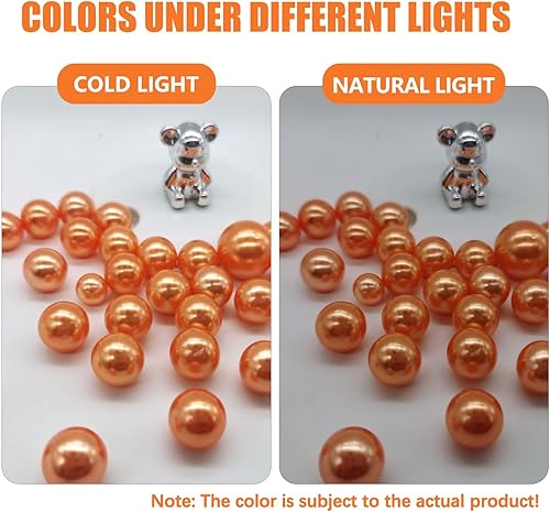 Miniatura 3 de 200 cuentas de perlas naranjas, cuentas de relleno de jarrón naranja con 8000 geles de agua transparentes, cuentas flotantes naranjas de 10140.787