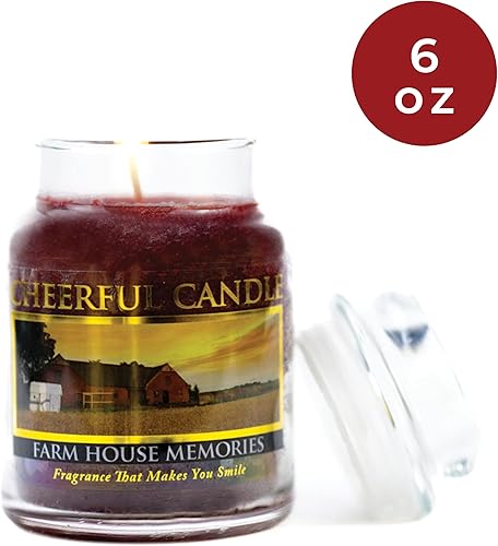Miniatura 2 de A Cheerful Giver - Vela perfumada en tarro de cristal Farm House Memories (6 onzas) con tapa y fragancia fiel a la vida, fabricada en Estados Unidos