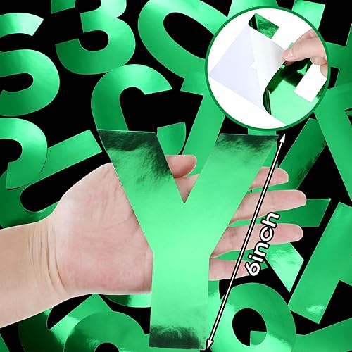 Miniatura 2 de Seajan 184 letras de vinilo grandes de 6 pulgadas, letras grandes del alfabeto, números y símbolos, autoadhesivas, extraíbles para aula, ventana,