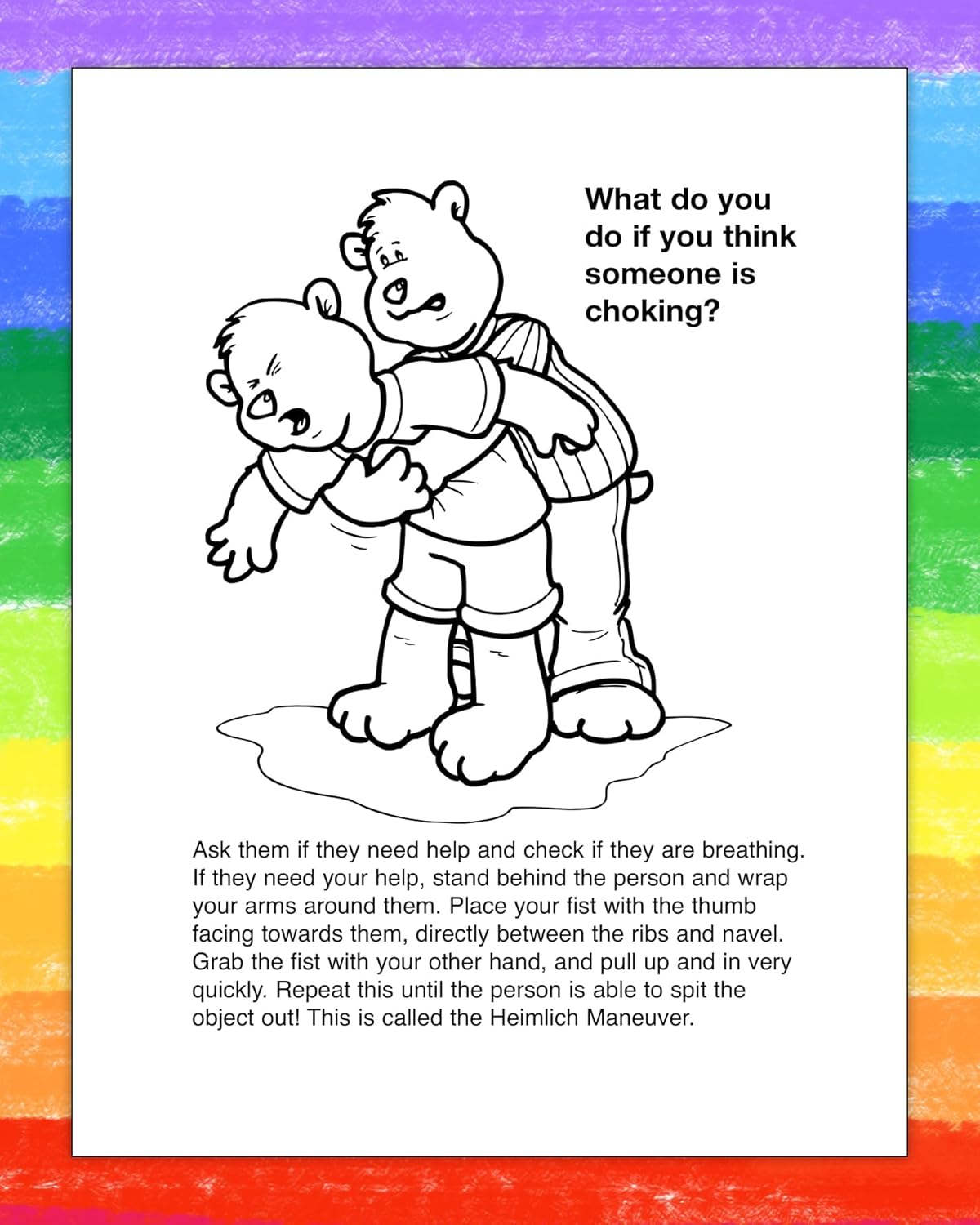 ZOCO – Know Your Emergency First Aid Coloring & Activity Books (50 Bulk Pack, Without Crayons) – Educational Safety Handout – EMS Gifts for Kids