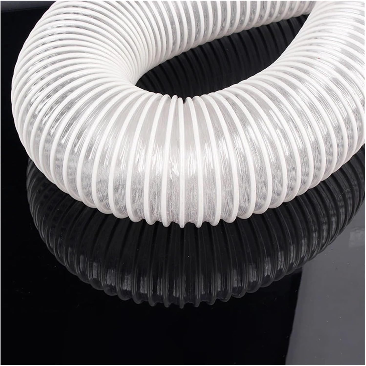 1Pcs Industrial Transparent PVC Plastic Hose 40mm/50mm/60mm Inner Dia Dust Removal Suction Pipe 2m Length for Vacuum Clean(Inner Diameter 40mm)