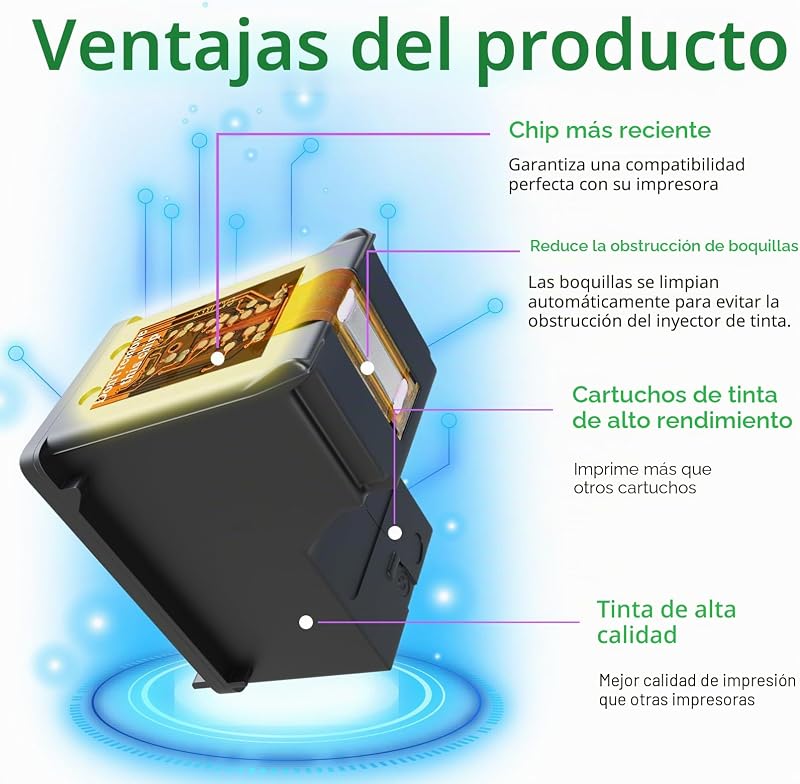 Pachet multiplu de cartușe cu cerneală neagră Lemero 302XL, compatibil HP 302, 2 bucăți, pentru HP Envy 4525, 4520, Deskjet 3630, 3639, Officejet 3830, 3831, 5230