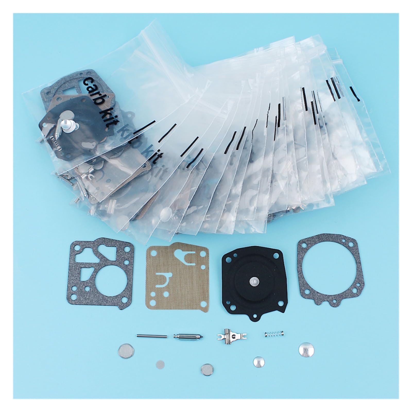 Kit de reparación diafragma carburador 20 piezas for Husqvarna 61 66 266 268 272 281 for motosierra Jonsered 625 630 670 for Tillotson RK-23HS