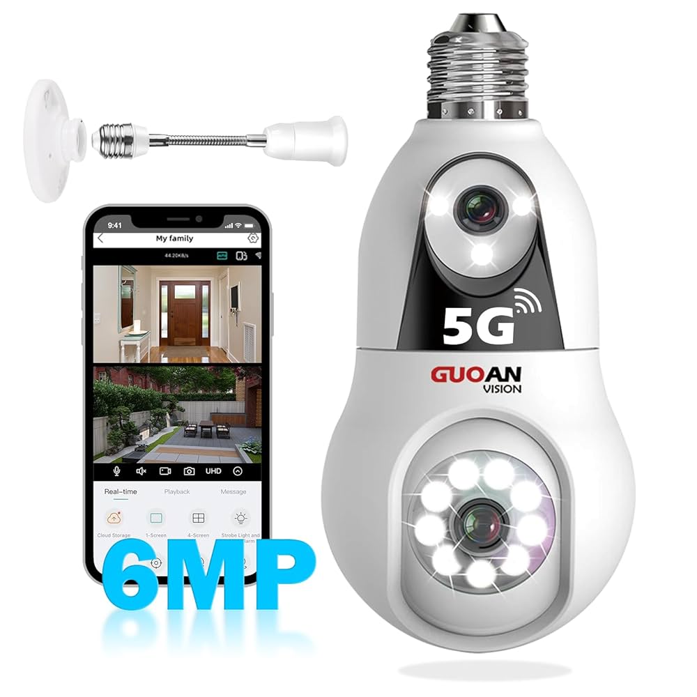 新品未使用◎防犯カメラ 通話可能 高画質 録画 録音 クラウド保存可能 Amazon.co.jp: 【5Ghz/2.4Ghz WiFi対応】GUOANVISION 防犯カメラ