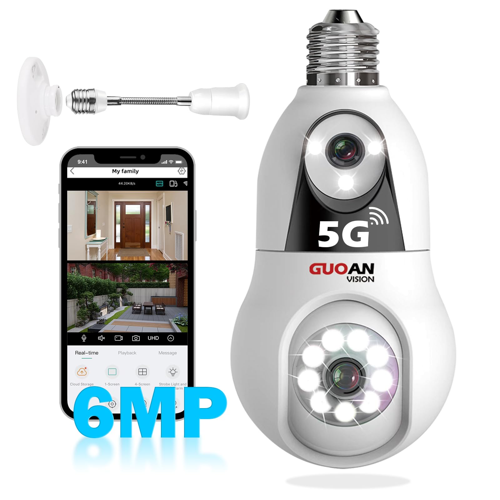 防犯カメラ ワイヤレス Amazon | 【室内/屋外 600万画素 2.4G/5GWiFi ネット切断録画