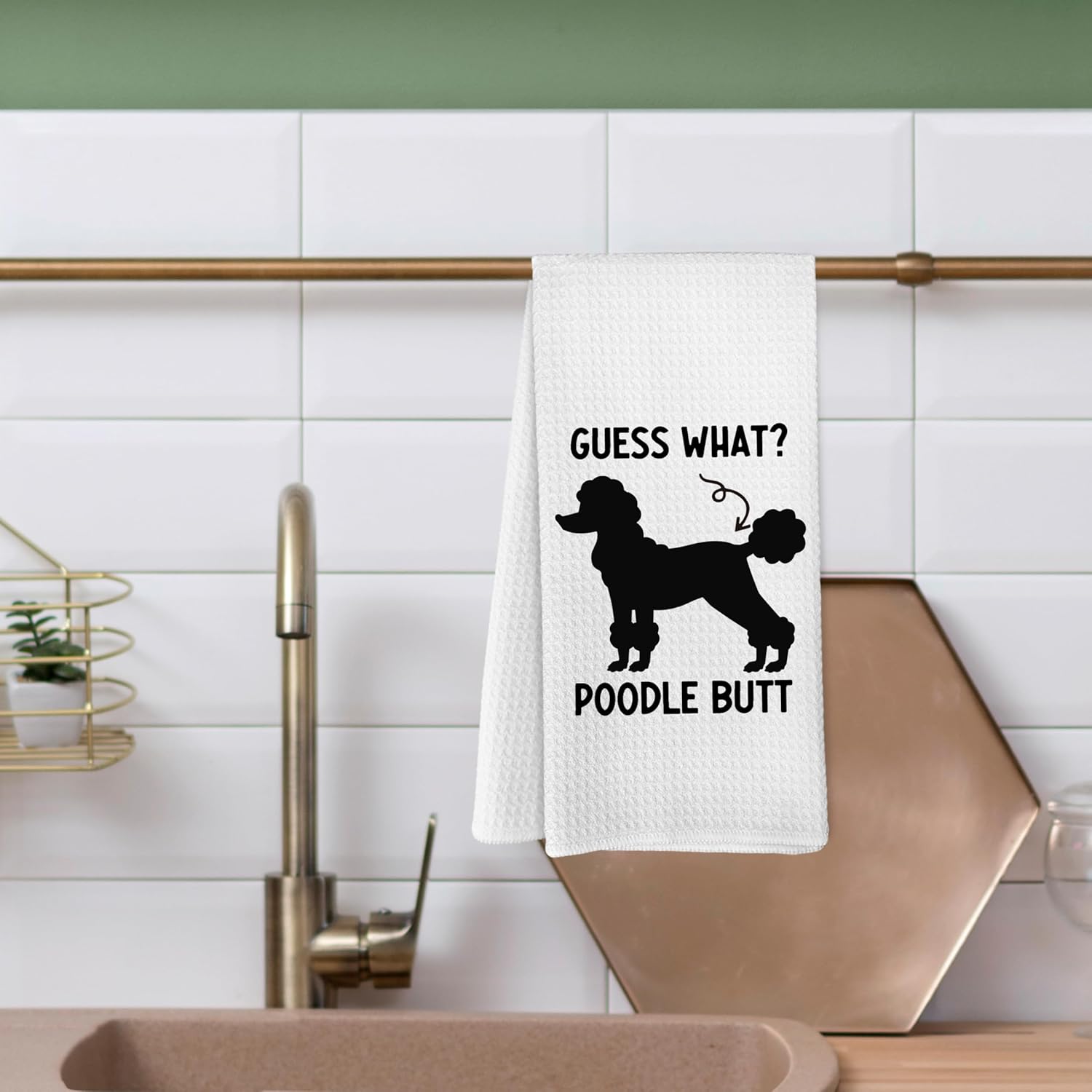 Funny Poodle Dog Kitchen Hand Towels for Bathroom, Dish and Tea Towels, Black Poodle Decor Gifts for Women, 16x24 Inches - Image 5