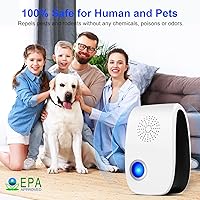 Vista 4 de Repelente ultrasónico mejorado, repelente de plagas para interiores, enchufe electrónico para cucarachas, hormigas, roedores, ratones, insectos