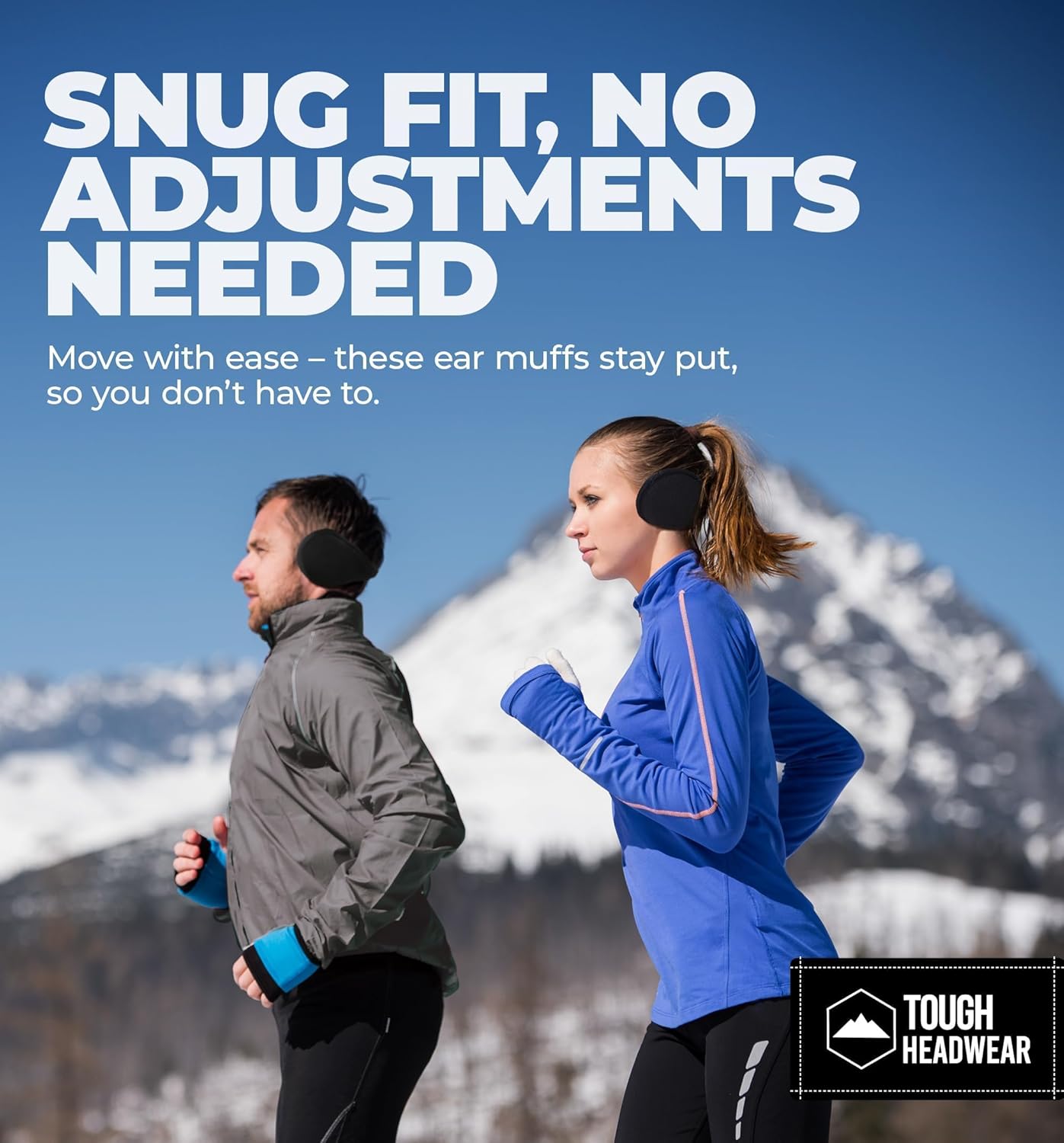 Tough Headwear Warm Winter Ear Muffs For Men Women, Earmuffs Behind the Head, Fleece Ear Warmers, Ear Covers for Cold Weather - Image 6