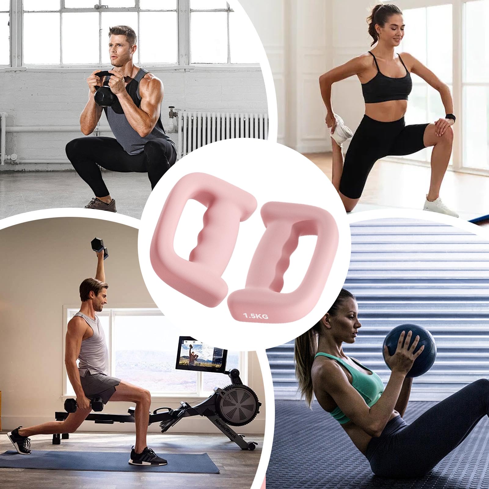 Zestaw hantli do hantli, 2 sztuki, akcesoria do treningu siłowego dla kobiet w domu