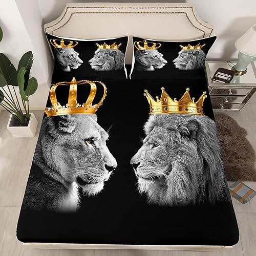 Miniatura 5 de Estampado de león. Funda nórdica Queen Ser, juego de sábanas tamaño King