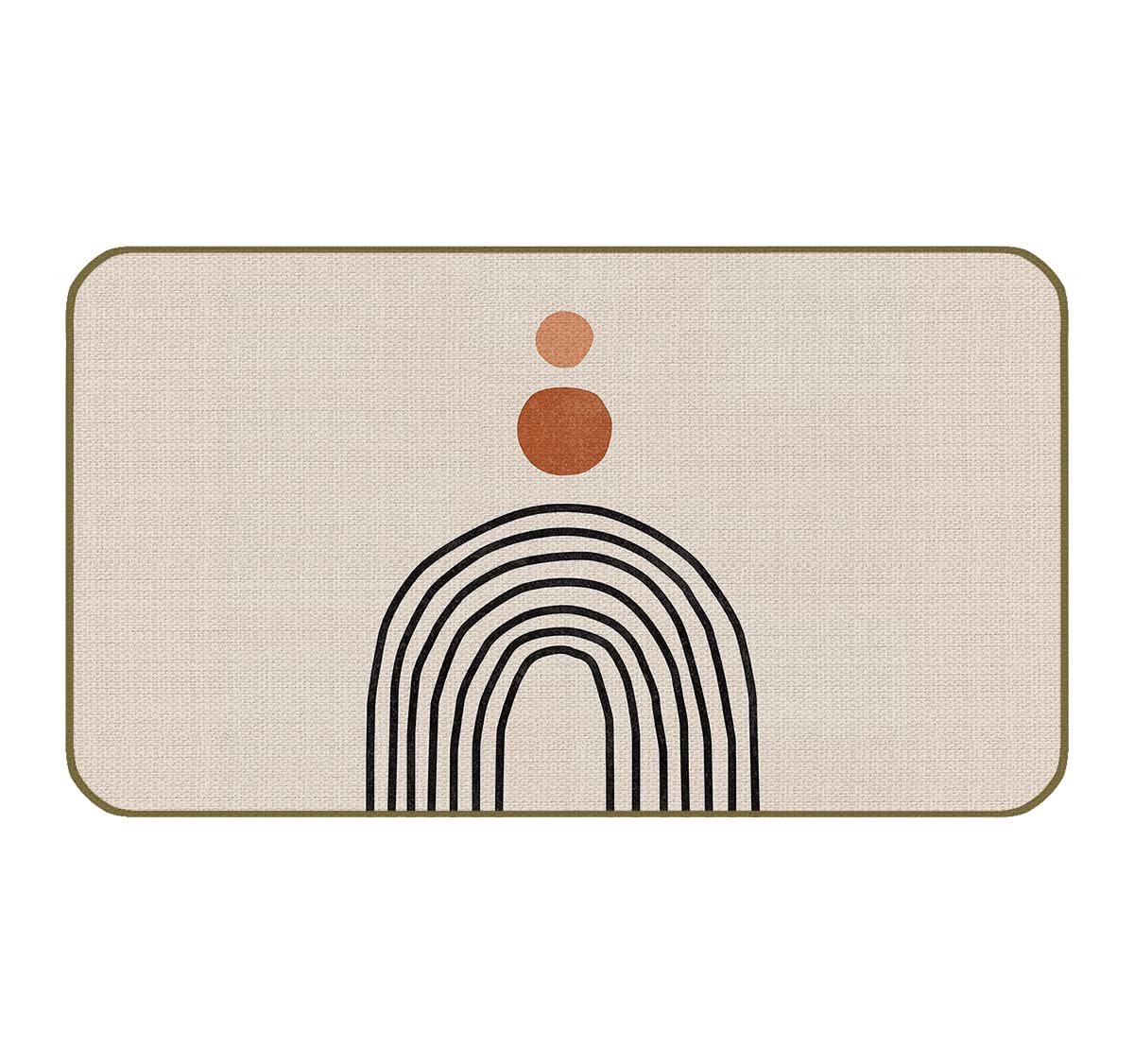 UINHMOP 17'Ãƒâ€”30' Minimalist Abstract Boho Sun Moon Line Rainbow Decorative Doormat,Bohemian Sun Rainbow Floor Mats,Farmhouse Decor for Home Front Door Porch Outdoor Indoor,Boho Lovers Gift