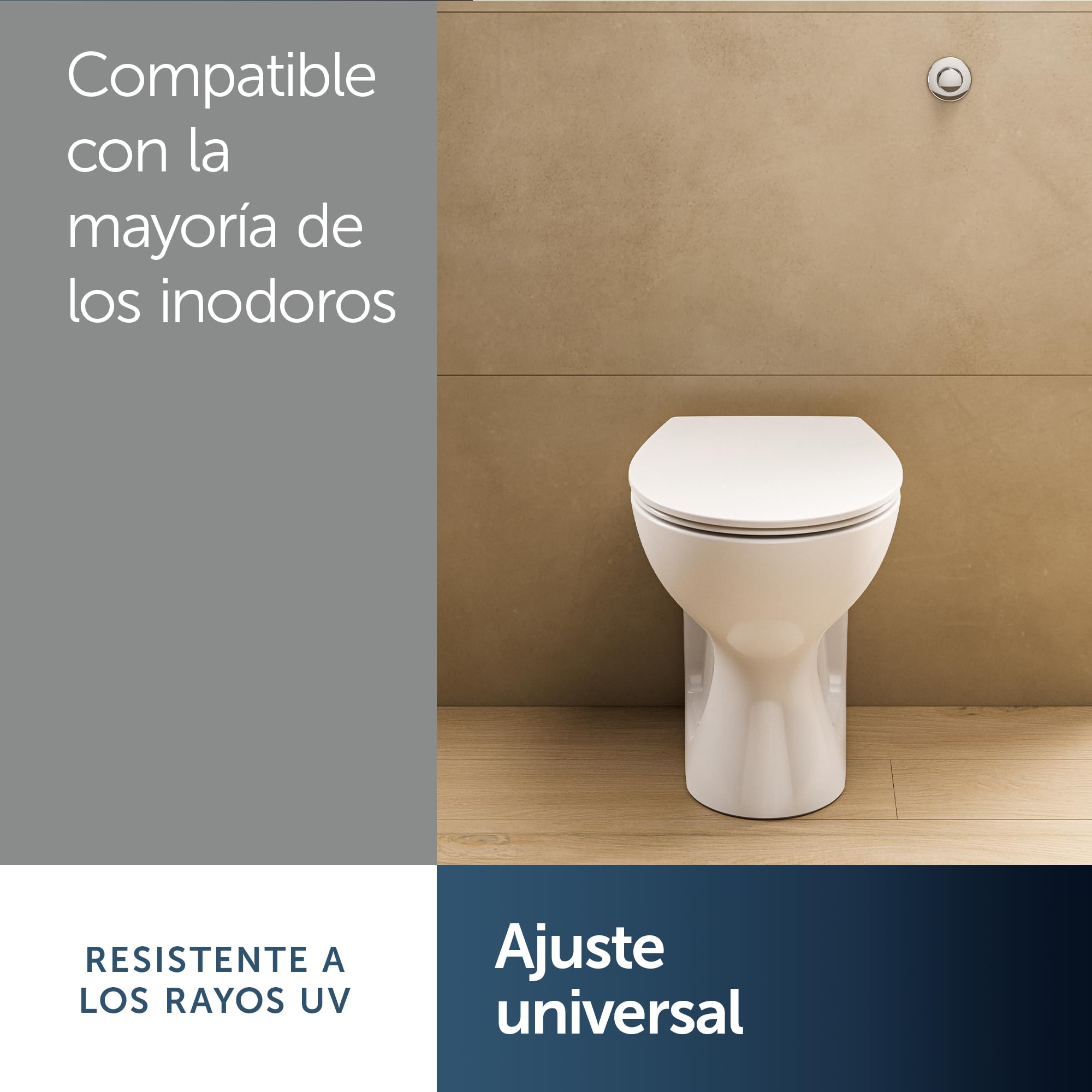 Ideal Standard Eurovit Universal asiento de WC ovalado clásico - Blanco | Asiento de inodoro universal, E131701