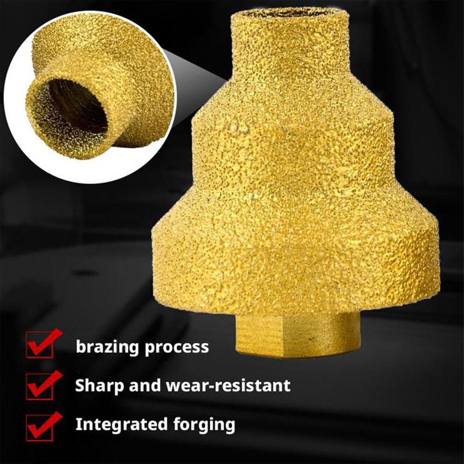 Broca Expansora De Orificios - Broca Escalonada De Diamante 20-35-50 Mm, Rosca M14 Brocas Para Azulejos Para Amoladora Angular, Expansor De Orificios Para Brocas De Metal Para Metal, Azulejos, Mármol