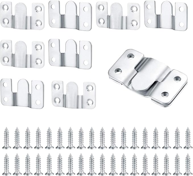 10 Pcs Flush Concealed Mount Bracket, Heavy Duty Interlocking Hang