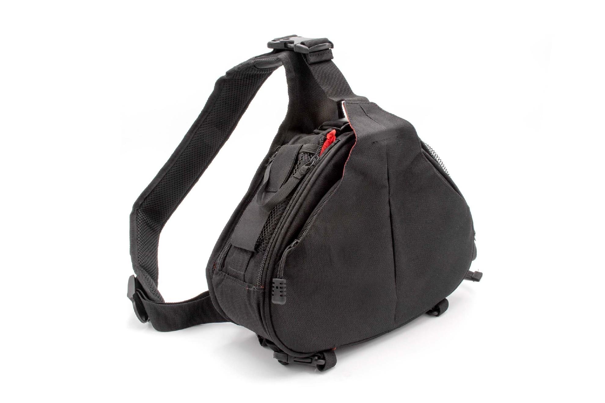 vhbw Custodia universale 1641 nera-rossa compatibile con fotocamera Sony Cybershot DSC-H200,DSC-H300,DSC-H400,DSC-HX300, DSC-HX400, DSC-HX400V,DSC-HX50, DSC-HX50V