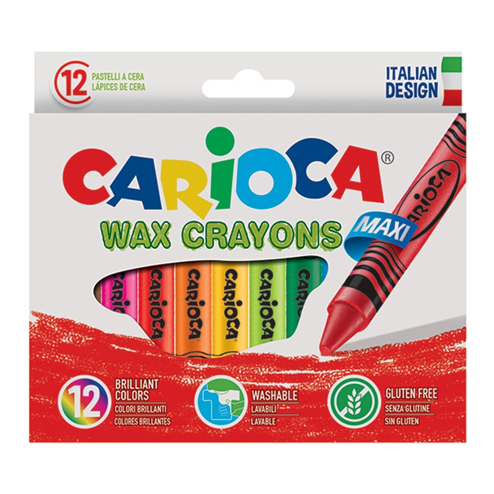 CariocaMaxi Wax Crayons 12