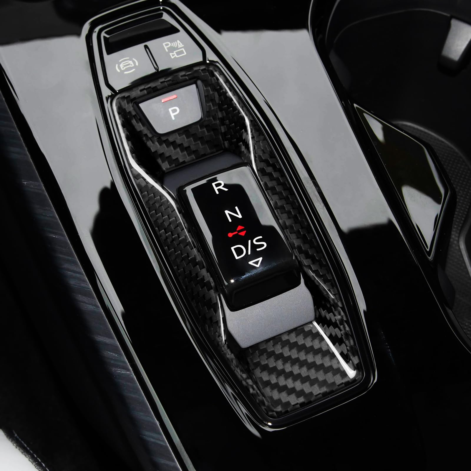 KUNGKIC Per Audi A3 A5 A6 Q5 Q6 SQ5 SQ6 RS3 Q4e-tron/Se-tron GT/RS e-tron GT Performance 2025-Up, in fibra di carbonio rigida, per console centrale, leva di comando, comandi interni, accessori per
