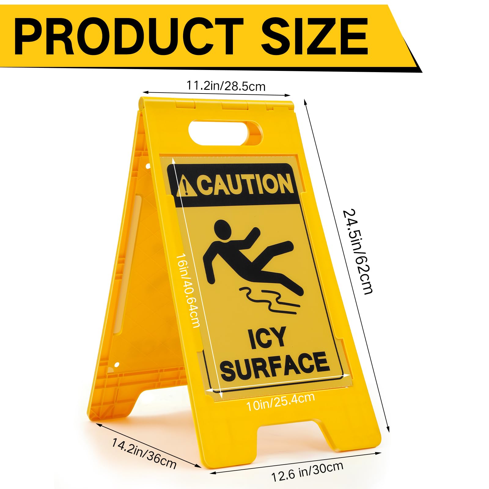 Macarrie 2 Pieces 24.5x12.6 Inch 'Caution - ICY Surface' 2 - View #2