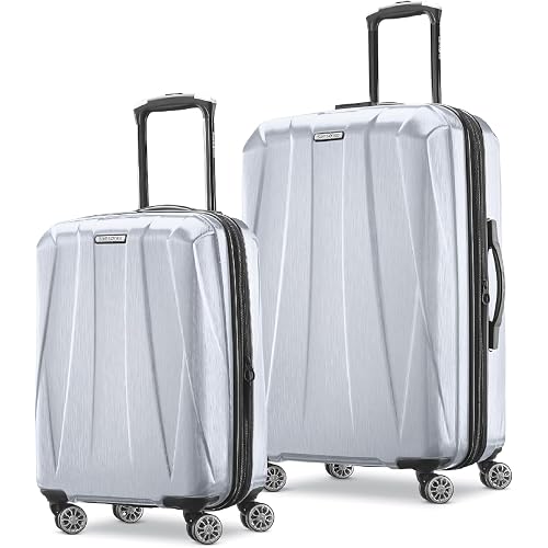 Samsonite Centric 2 Hardside Expandable Luggage with Spinner Wheels, Silver, 2-Piece Set (20/24)