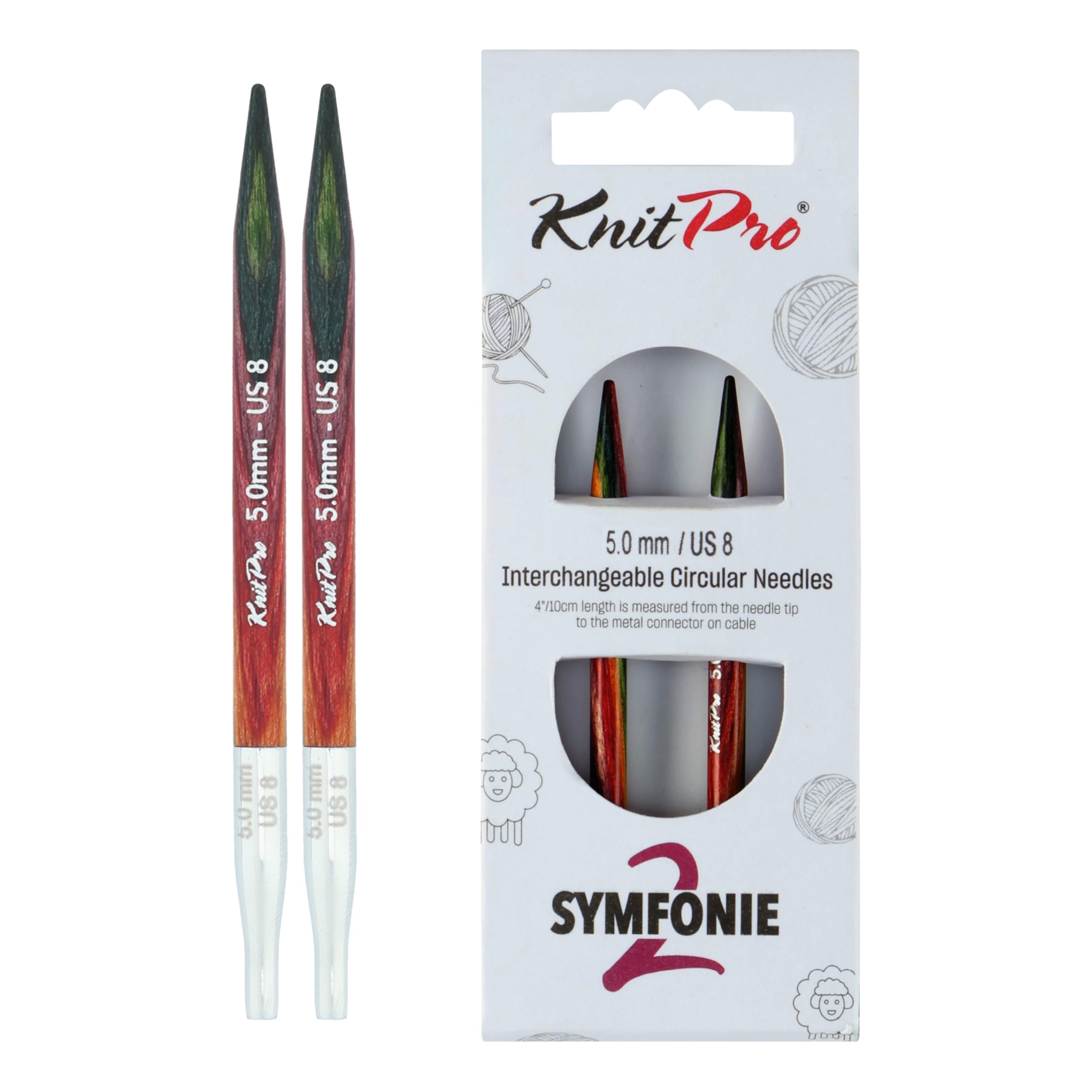 KnitPro Symfonie 2 Normal Interchangeable Needles 5" (13cm) | 5mm