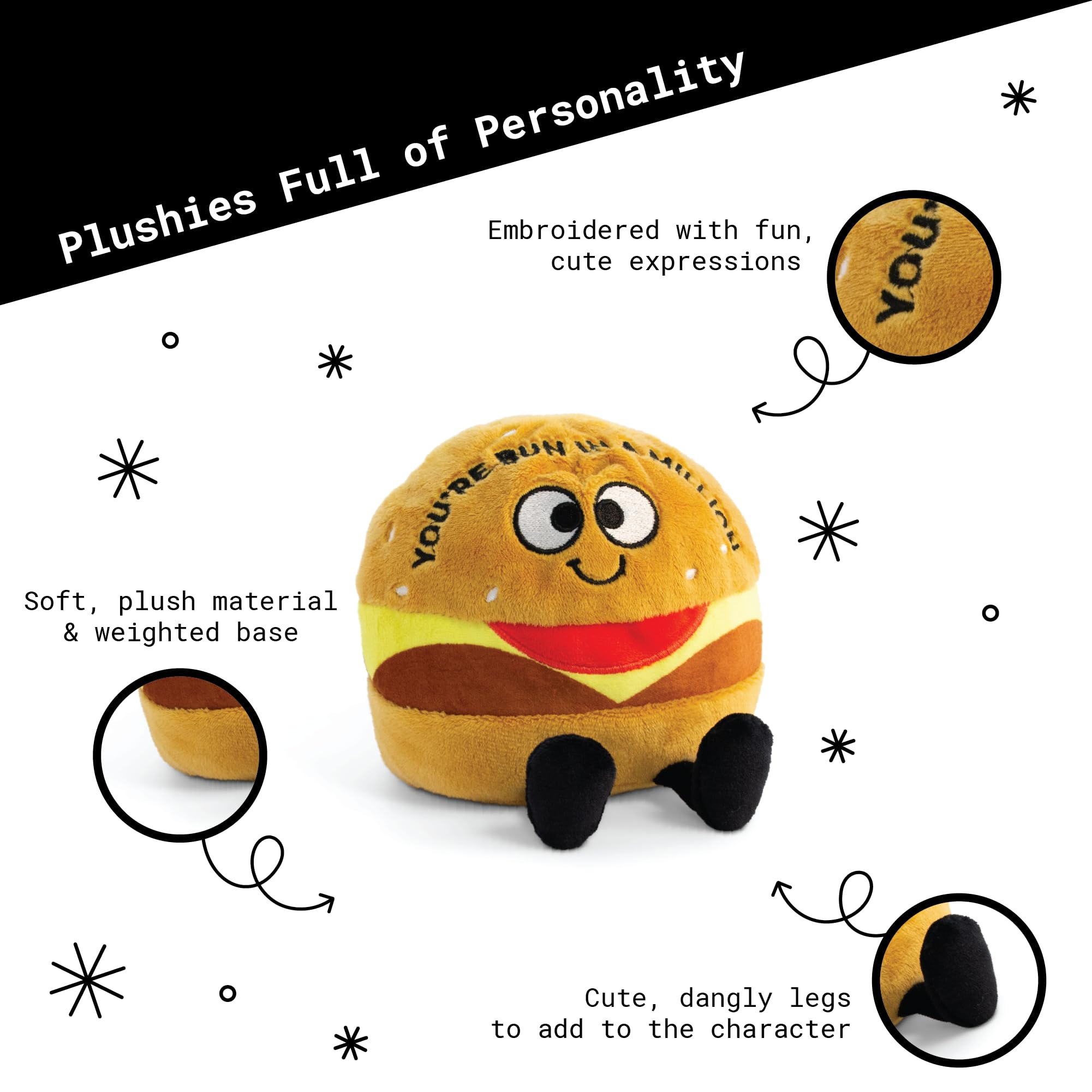 Punchkins Bun in a Million Burger Meme Plushie - Funny Pun White Elephant  Cute, Kids, Teens, Adults : Buy Online at Best Price in KSA - Souq is now  Amazon.sa: Toys