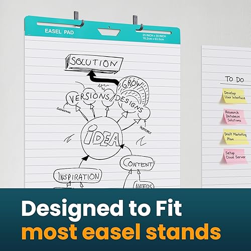 Miniatura 3 de OLenyer Almohadilla de caballete súper pegajosa, 25 x 30 pulgadas, papel autoadhesivo grande para suministros de oficina, escuela, aula, 30