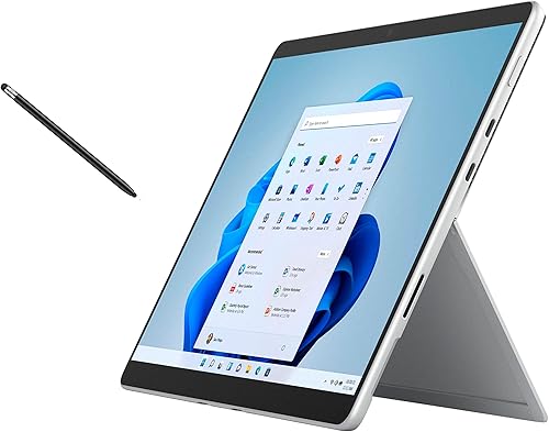 Microsoft Surface Pro X - Tablet Wi-Fi de 13 pulgadas Microsoft SQ1 Platinum (renovado), plata, 8 GB de RAM  SSD de 512 GB