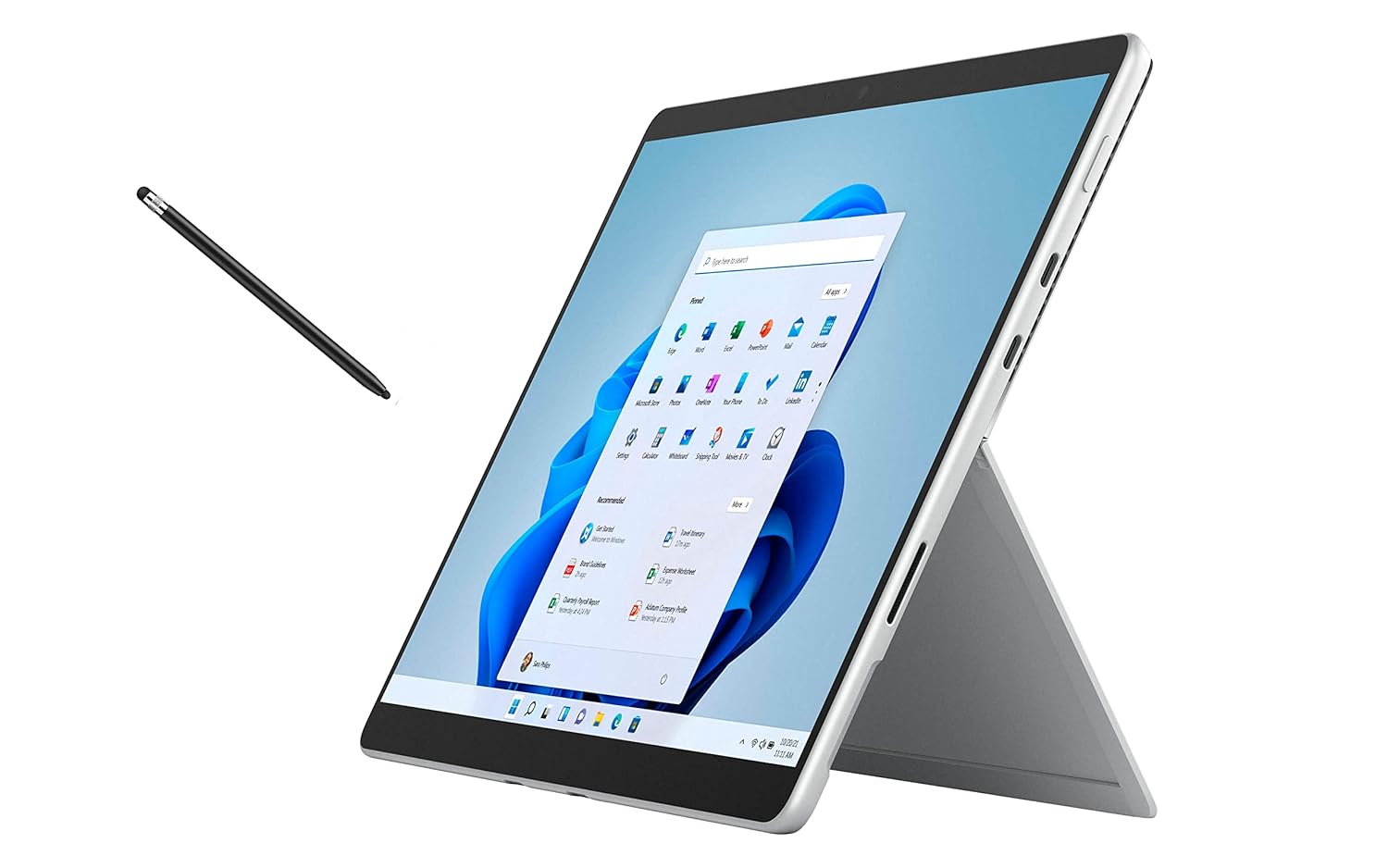 (Refurbished) Microsoft Surface Pro 8, 13.3″ FHD Touchscreen, Intel Evo Platform Core i7-1185g7 (Up to 4.8GHz), Intel Iris Xe Graphics, 16GB DDR4 RAM, 1TB SSD, Win11h, Platinum, Device Only, with MTC Stylus Pen