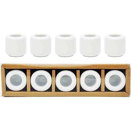 5 Pcs Ceramic Chime Candle Holder Set for Wiccan Spells and Rituals