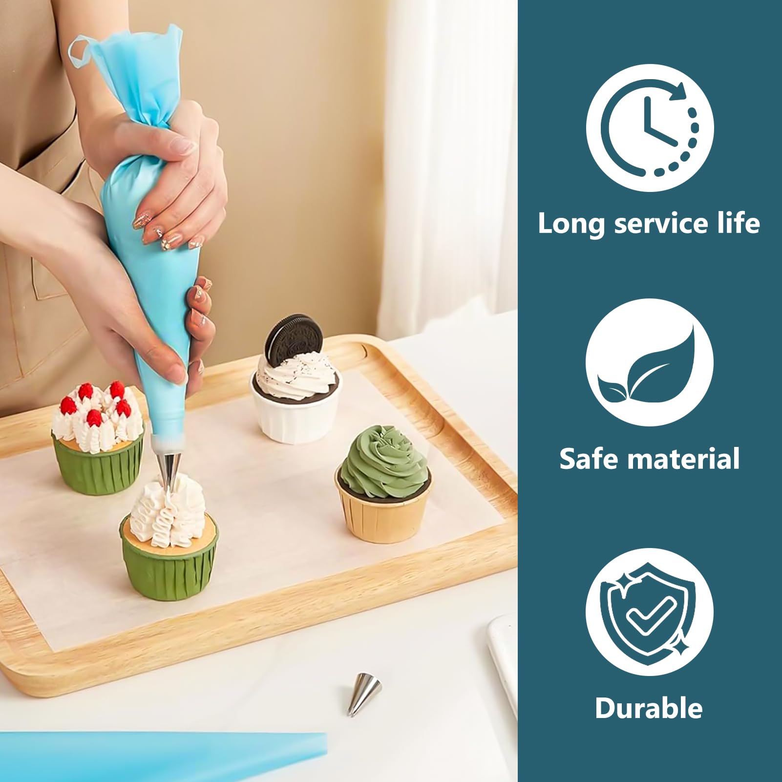 Set 5 Beccucci Per Sac A Poche In Acciaio Inox - Fori Misti Per Decorare Torte E Dolci - Foto 11