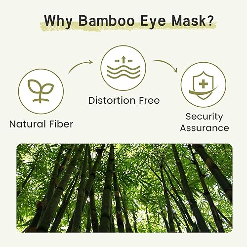 Miniatura 4 de 2 cubrebocas de bambú 100% hechos a mano para mujeres y hombres, máscaras de noche, máscara orgánica para dormir, máscara de ojos bloqueada para