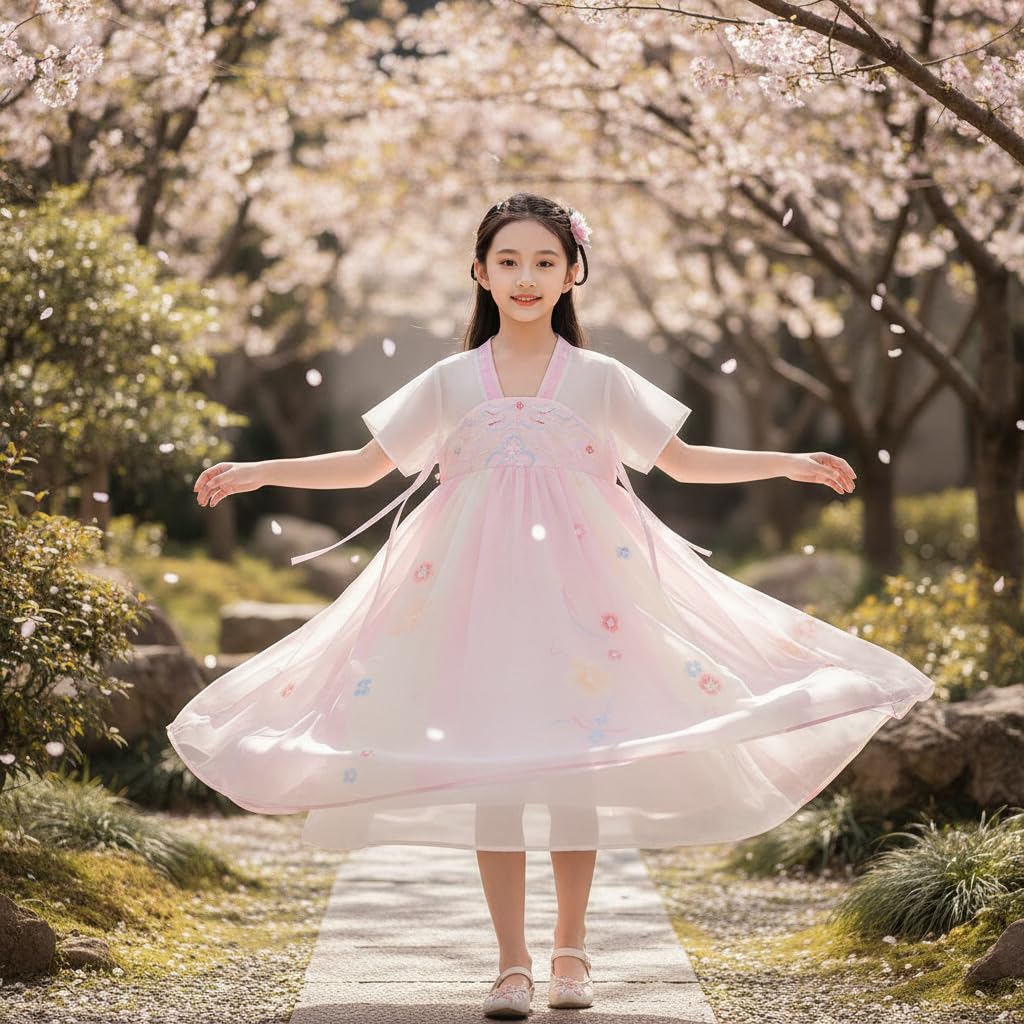 Vestido para Niña, Ruqun Chino, 150cm