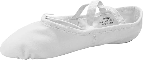 Danzcue Zapatilla de ballet de lona con suela dividida
