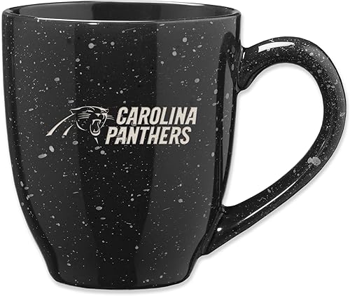 Miniatura 200 de Rico Industries, NFL Football - Taza de café de 16 oz de cerámica moteada, grabada con láser y de color de los equipos de fútbol americano de la NFL