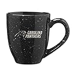 Rico Industries NFL Football Carolina Panthers Panthers Pride 16 oz Team Color Laser Engraved Speckled Ceramic Coffee Mug