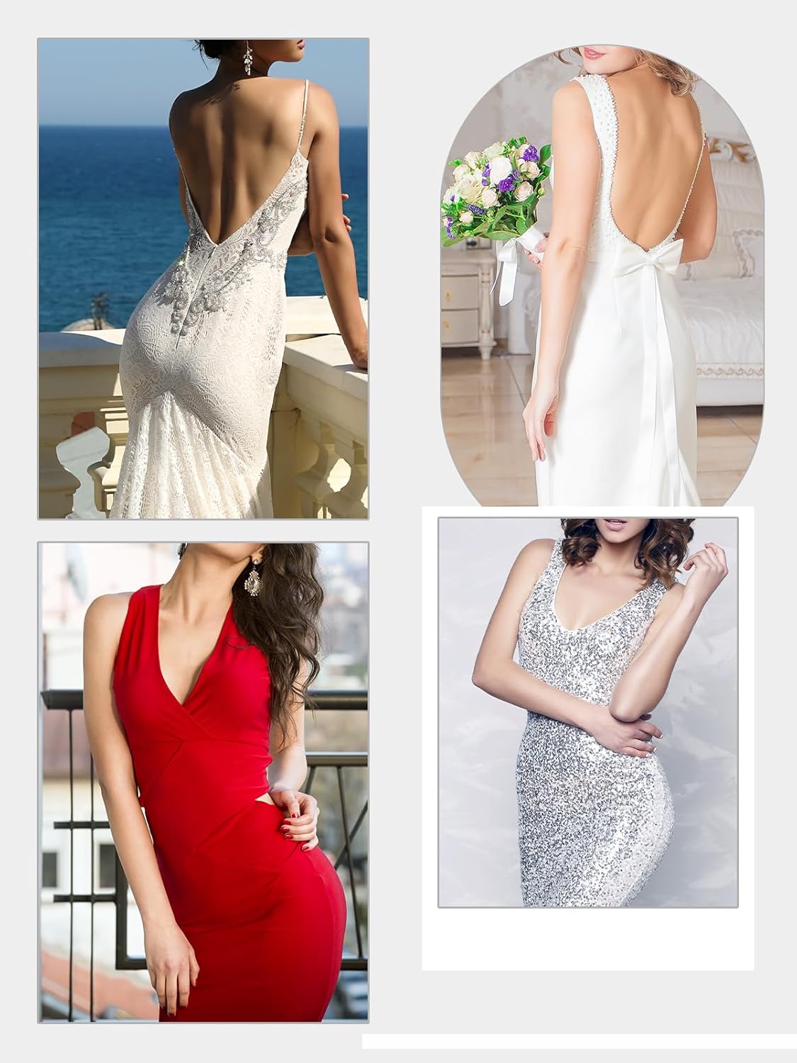 Decorus Backless Shapewear Bodysuit For Women: Low Back Shapewear Tummy Control - Open Back Plunge Body Shaper For Dress - Image 5