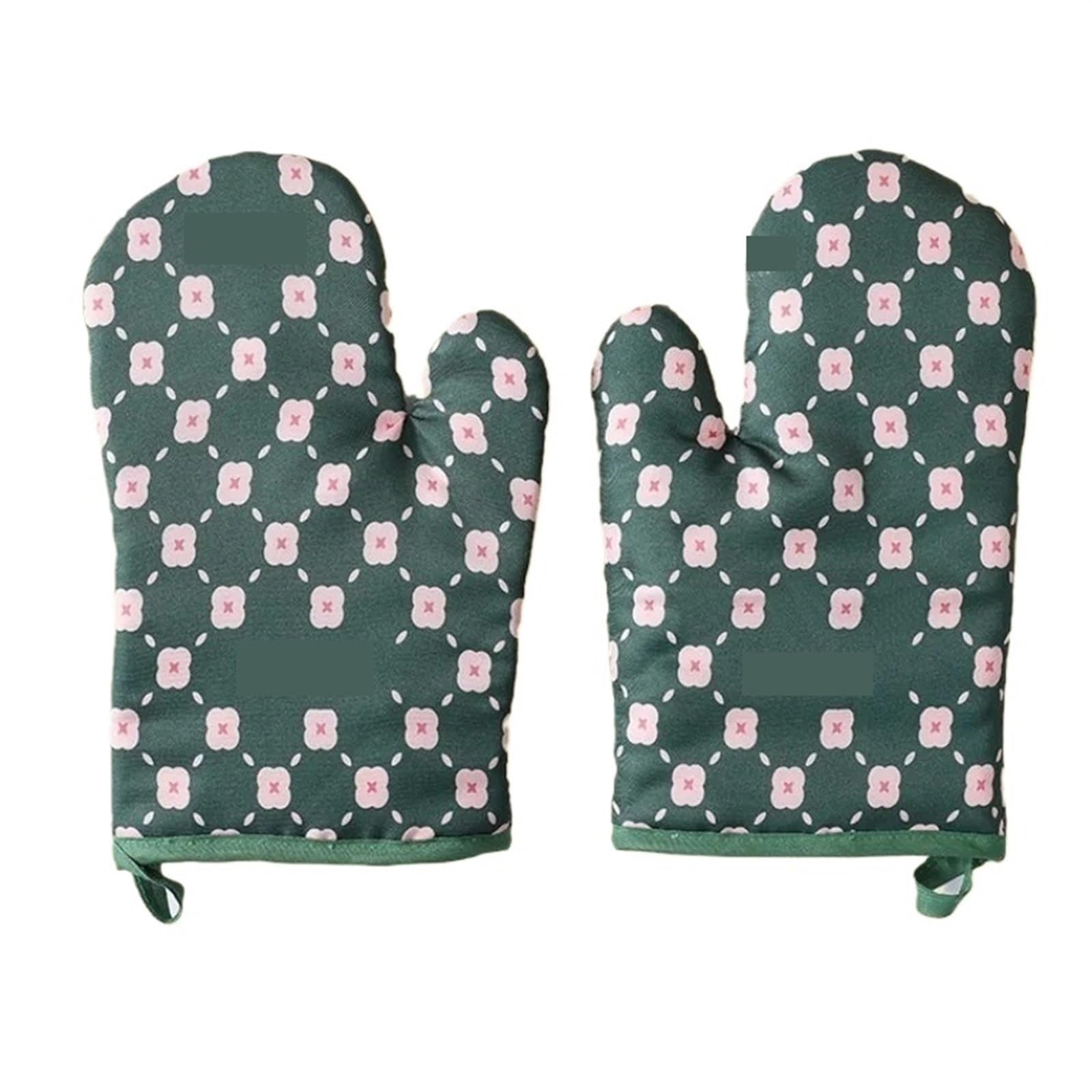Oven Mitts 2pcs Insulated Silicone Oven Gloves for Baking, Kitchen, Microwave and Dessert Handling